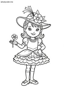 Fancy Nancy coloring page printable for little girls