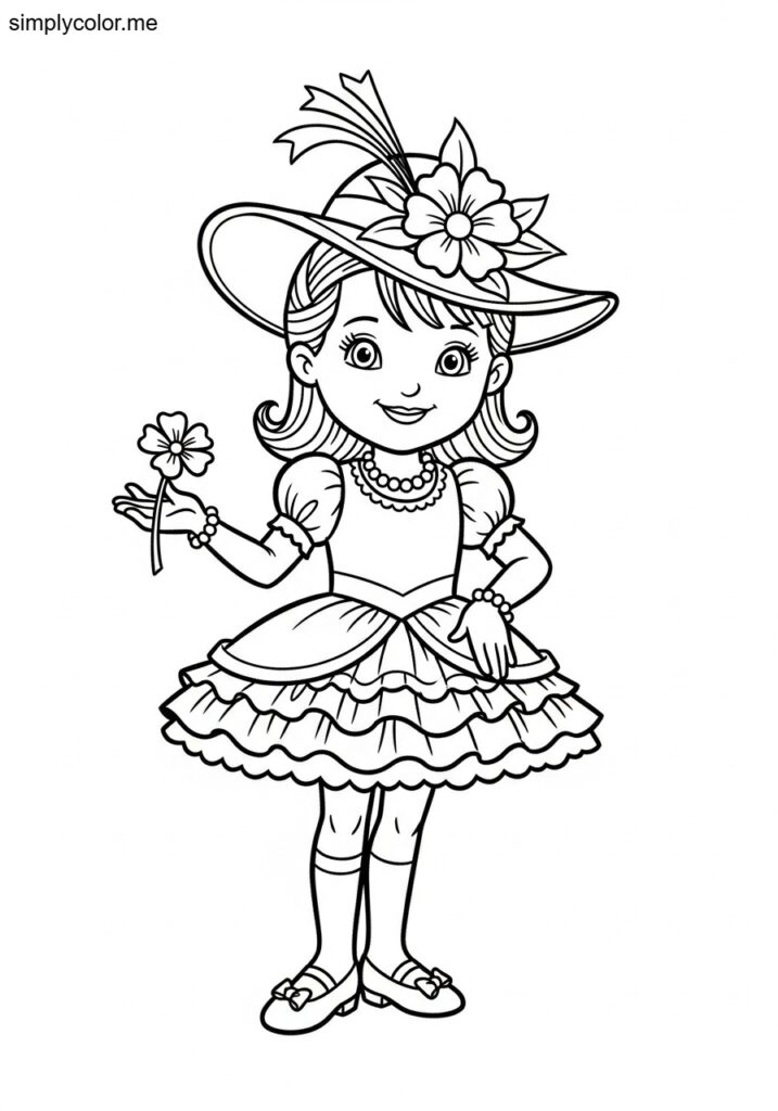 Fancy Nancy coloring page printable for little girls