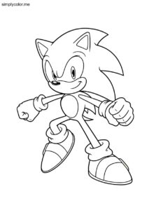 Free coloring page of Sonic the Hedgehog blue speedster game Free coloring page of Sonic the Hedgehog blue speedster game