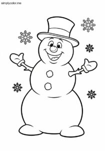 Frosty the Snowman coloring page printable for Christmas fun Frosty the Snowman coloring page printable for Christmas fun