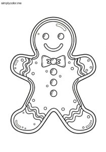 Gingerbread christmas coloring page sweet holiday cookie design Gingerbread christmas coloring page sweet holiday cookie design