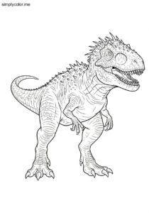 Indominus Rex color page Jurassic World hybrid dinosaur Indominus Rex color page Jurassic World hybrid dinosaur