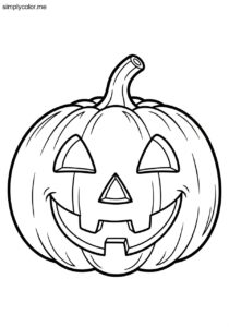 Jack O Lantern coloring page printable for Halloween crafts