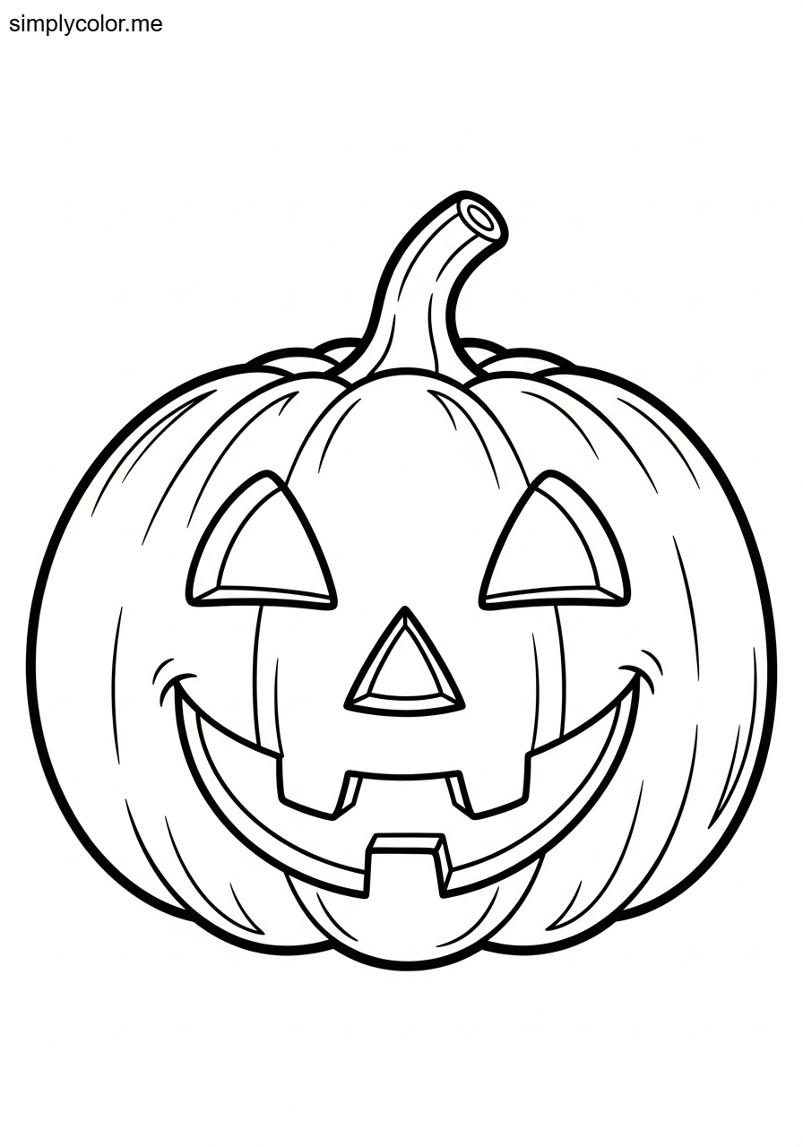 Jack O Lantern coloring page printable for Halloween crafts