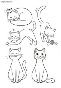 Kitten printable coloring page for children who love cats