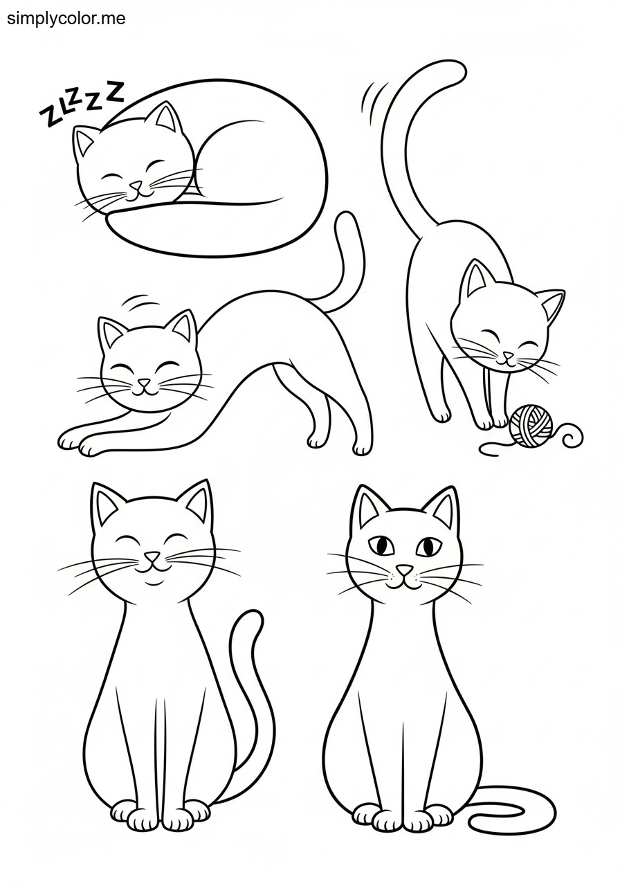 Kitten printable coloring page for children who love cats