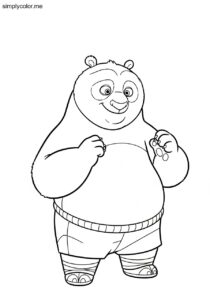 Kung Fu Panda coloring page printable for movie fans