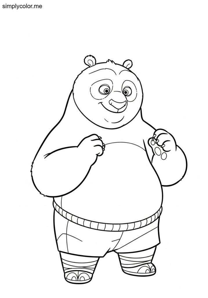 Kung Fu Panda coloring page printable for movie fans