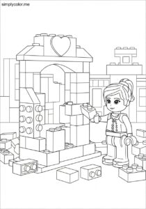 Lego Friends coloring page Heartlake City building adventure