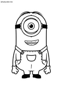 Minions coloring page printable Despicable Me banana loving character