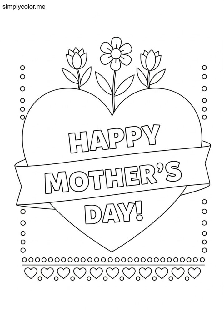 Mothers Day coloring page free appreciation card for mom