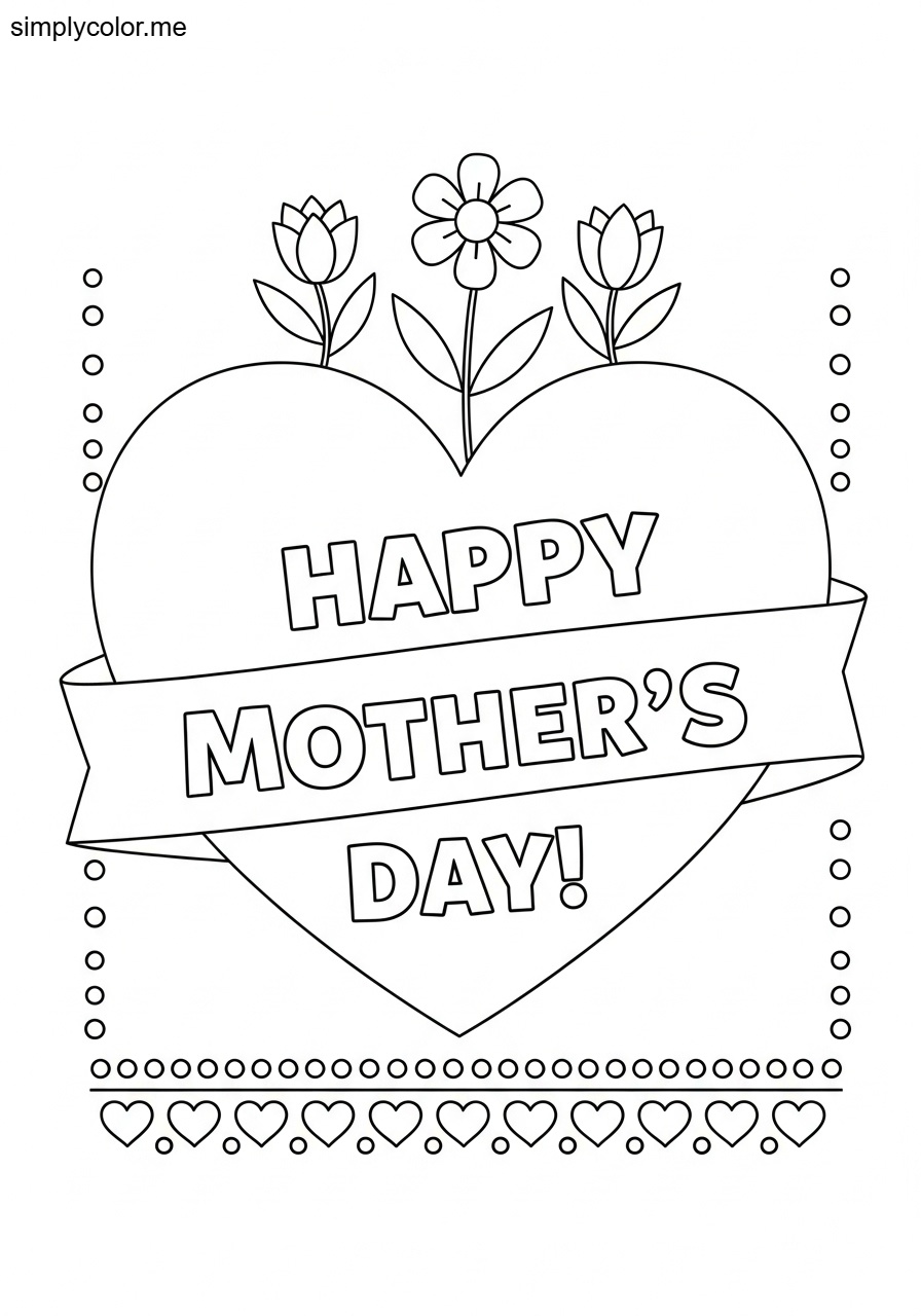 Mothers Day coloring page free appreciation card for mom