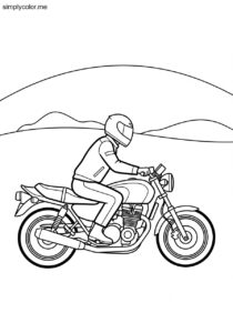 Motorcycle color page two wheel riding adventure and speed