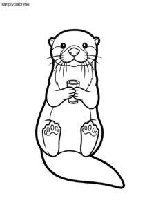 Otter coloring page printable for cute animal lovers Otter coloring page printable for cute animal lovers