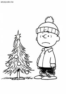 Peanuts christmas coloring page Charlie Brown holiday special