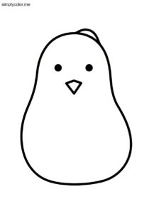 Peep coloring page printable for Easter or spring fun