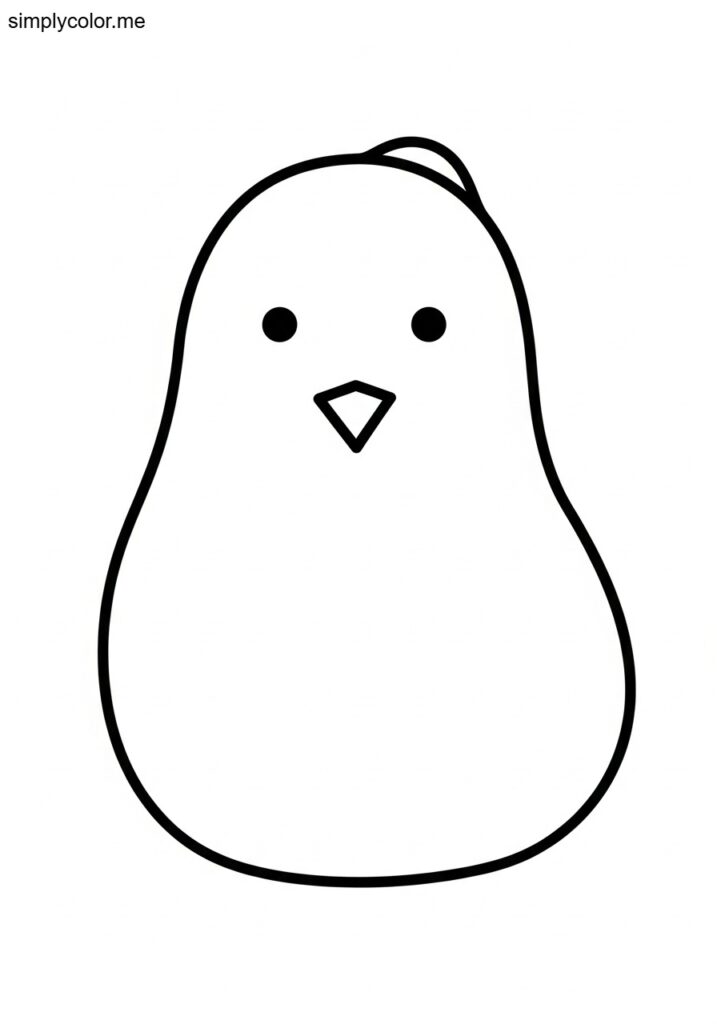 Peep coloring page printable for Easter or spring fun