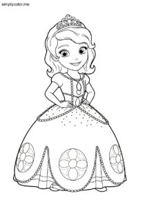 Princess Sofia coloring page printable for Disney fans