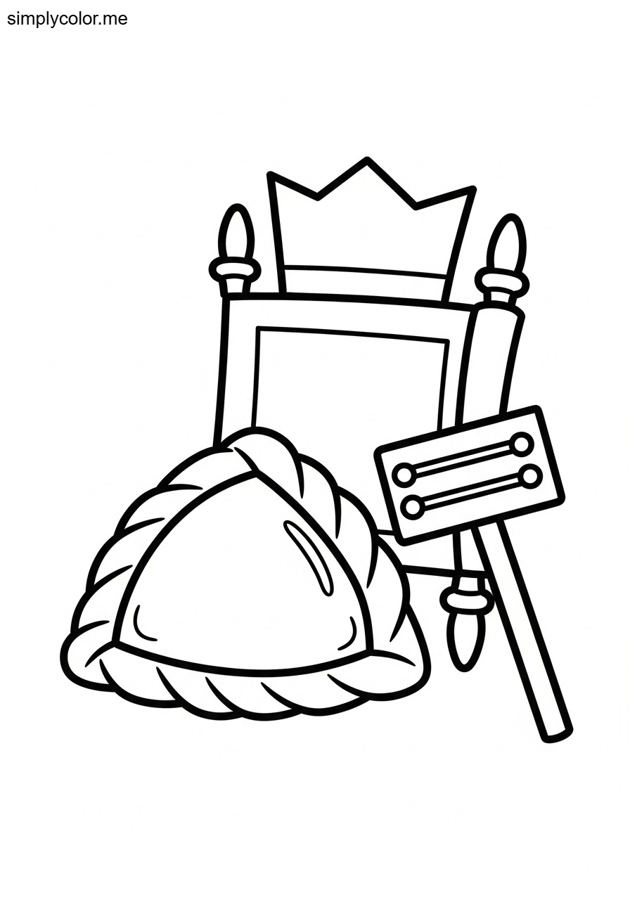 Purim coloring page printable for Jewish holiday crafts