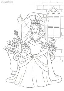 Queen coloring page printable for kids Queen coloring page printable for kids