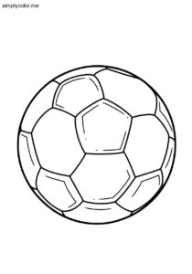 Soccer ball color page printable for sports lovers