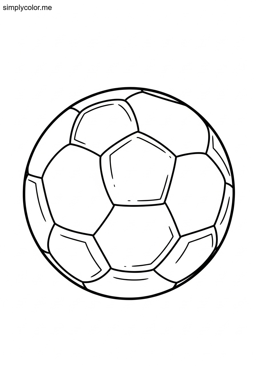 Soccer ball color page printable for sports lovers