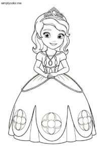 Sofia coloring page printable for Disney princess fans