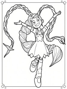 Lily Lovebraids coloring page