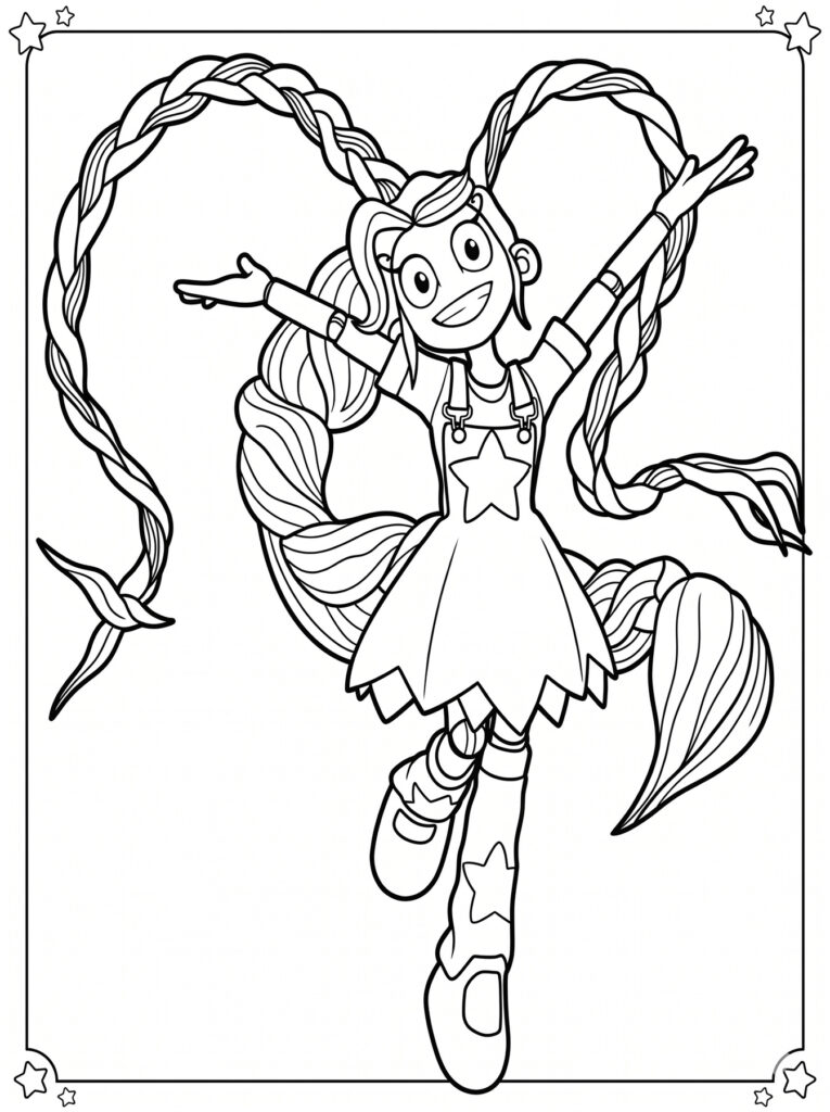 Lily Lovebraids coloring page