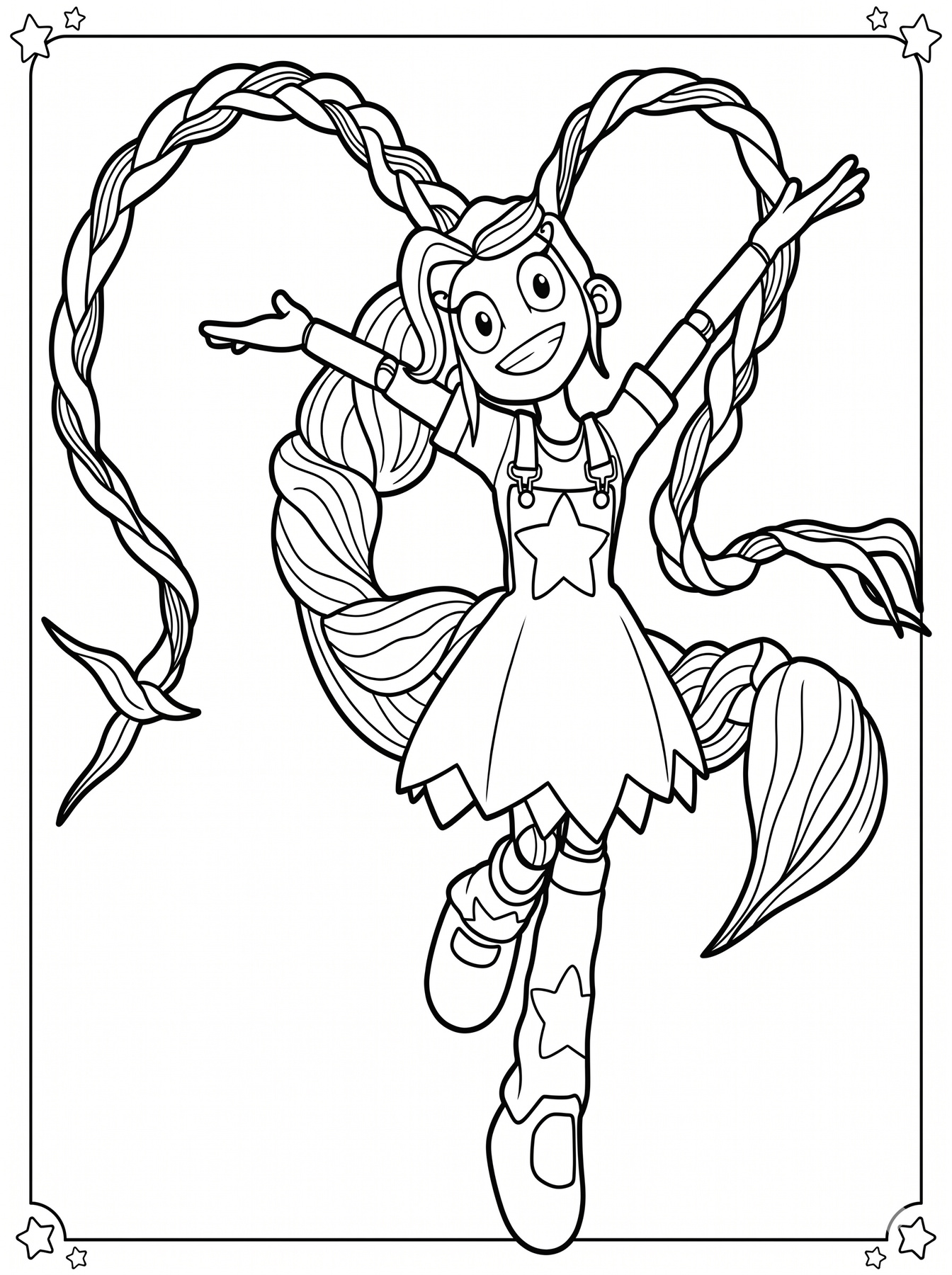 Lily Lovebraids coloring page
